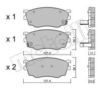 Pastiglie freno 22-0301-0 METELLI per MAZDA 626 V 626 V Station Wagon PREMACY