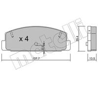 Pastiglie freno 22-0302-1 METELLI per MAZDA 626 V 626 V Station Wagon PREMACY