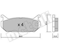 Pastiglie freno 22-0303-0 METELLI per MAZDA FORD USA