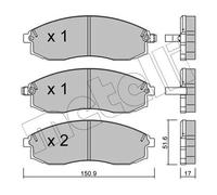 Pastiglie freno 22-0306-0 METELLI per NISSAN MAXIMA / MAXIMA QX IV