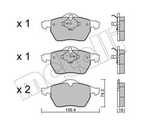 Pastiglie freno 22-0314-1 METELLI per VOLVO S70 V70 I C70 I Coupé V70 II