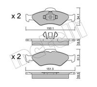 Pastiglie freno 22-0315-0 METELLI per FORD FIESTA IV KA FIESTA Furgone/hatchback