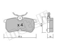 Pastiglie freno 22-0317-0 METELLI per FORD FOCUS I Turnier FOCUS I Tre volumi