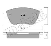 Metelli Pattini Freno Fiat Doblo/Idea - Lancia Musa 2003 22-0321-1