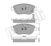 Pastiglie freno 22-0322-2 METELLI per OPEL CORSA D Furgone/hatchback CORSA D