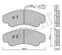 Pastiglie freno 22-0326-0 METELLI per PEUGEOT CITROËN FIAT