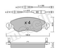 Kit Pastiglie Freno Freno A Disco Metelli 22-0330-0 per Citroën Assale Anteriore
