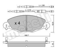 METELLI Pastiglie Freno Bremsbelegsatz Frontale per Citroën C5 I Break