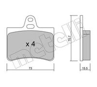 Pastiglie freno 22-0333-0 METELLI per CITROËN C5 I C5 I Break C5 II C5 II Break