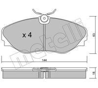 Pastiglie freno 22-0338-0 METELLI per RENAULT AVANTIME ESPACE III