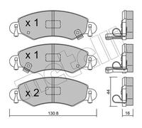 Metelli Pattini Freno Opel Agila T.T (00->)/Suzuki Wagon 22-0339-0