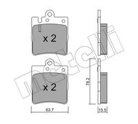 Pastiglie freno 22-0344-0 METELLI per MERCEDES-BENZ CLASSE E CLASSE C SLK CLK