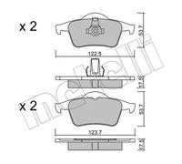 Pastiglie freno 22-0348-0 METELLI per VOLVO S80 I XC70 I Cross Country V70 II