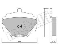 Pastiglie freno 22-0353-0 METELLI per LAND ROVER DEFENDER Pick Up DISCOVERY I