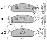 Pastiglie freno 22-0355-0 METELLI per CHRYSLER DODGE