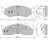 Pastiglie freno 22-0356-1 METELLI per DODGE CHRYSLER