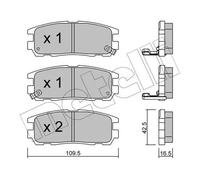 Pastiglie freno 22-0358-0 METELLI per OPEL GREAT WALL ISUZU