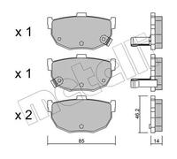 Pastiglie freno 22-0362-0 METELLI per HYUNDAI KIA NISSAN