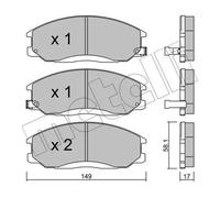 Pastiglie freno 22-0364-0 METELLI per HYUNDAI H-1 / STAREX Autobus SANTA FÉ I XG