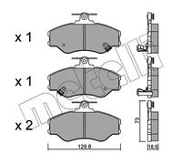 Pastiglie freno 22-0366-0 METELLI per HYUNDAI H100 Autobus H100 Furgone