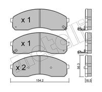 Metelli Pastiglie freno 22-0374-0 Frontale per Kia Carnival II Pregio Furgone