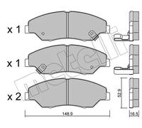 Pastiglie freno 22-0376-0 METELLI per KIA RETONA Fuoristrada chiuso SPORTAGE SUV