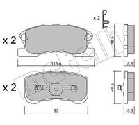 Pastiglie freno 22-0381-0 METELLI per DAIHATSU SIRION YRV
