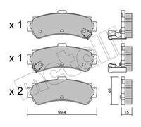 Pastiglie freno 22-0403-0 METELLI per NISSAN ALMERA I ALMERA I Hatchback