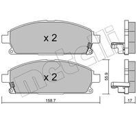 Pastiglie freno 22-0406-1 METELLI per NISSAN PATHFINDER II