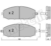 Pastiglie freno 22-0407-0 METELLI per NISSAN PATROL GR V Wagon