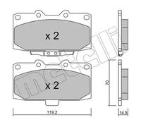 Pastiglie freno 22-0413-0 METELLI per NISSAN SUBARU