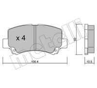 Pastiglie freno 22-0419-0 METELLI per SUZUKI DR