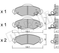 metelligroup 22-0421-0 - Made in Italy - Pastiglie Freno