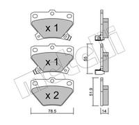 Metelli Pattini Freno Toyota Yaris/Verso -Corolla Saloon 22-0424-0
