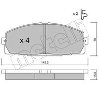Pastiglie freno 22-0434-0 METELLI per TOYOTA HIACE IV Autobus HIACE IV Furgone