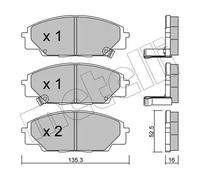 METELLI 22-0435-0 Kit pastiglie freni Anteriore per HONDA S2000 (AP)