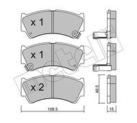 Pastiglie freno 22-0436-0 METELLI per SUZUKI BALENO BALENO Hatchback