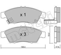 Pastiglie freno 22-0437-0 METELLI per SUZUKI LIANA Hatchback LIANA