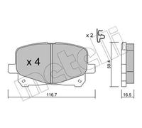 Pastiglie freno 22-0443-0 METELLI per TOYOTA PREVIA II