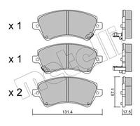 Pastiglie freno 22-0446-0 METELLI per TOYOTA COROLLA COROLLA Familiare