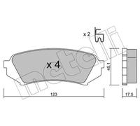 Pastiglie freno 22-0453-0 METELLI per TOYOTA LEXUS