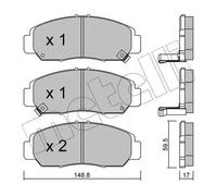 Pastiglie freno 22-0462-0 METELLI per HONDA STREAM ACCORD VII Tourer FR-V
