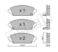 Pastiglie freno 22-0463-0 METELLI per HONDA CIVIC VII Coupé CIVIC VII Hatchback