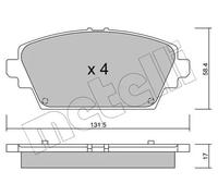 Pastiglie freno 22-0464-0 METELLI per NISSAN ALMERA TINO PRIMERA Hatchback