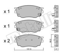 Pastiglie freno 22-0475-0 METELLI per MAZDA 6 Station Wagon 6 Hatchback