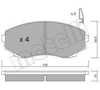 Pastiglie freno 22-0477-0 METELLI per MAZDA MPV I MPV II
