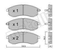22-0482-0 METELLI SET PASTIGLIE FRENO ANTERIORI PER MITSUBISHI L200 2.5 TD 4WD