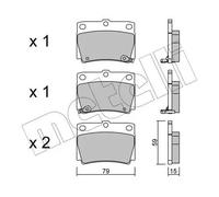 Pastiglie freno 22-0484-0 METELLI per MITSUBISHI PAJERO SPORT I