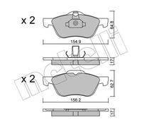 Metelli Pastiglie freno per Nissan Primera (P11) 2.0 16V 22-0489-0