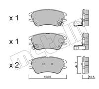 Metelli Pattini Freno Hyundai Atos (Mx) 1.1 22-0502-0
